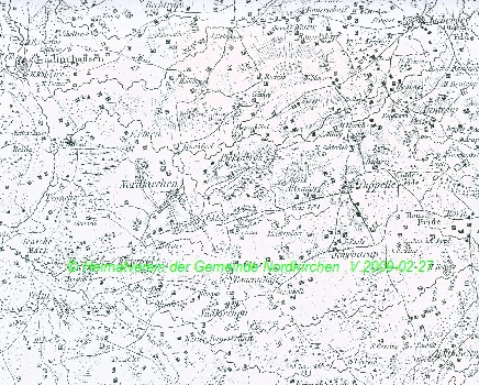 Nordkirchen 1 Karte von 1805 Ausschnitt