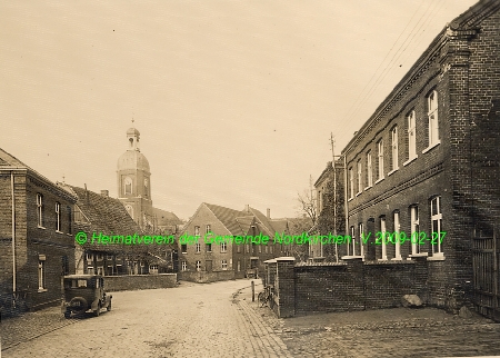 Nordkirchen Bergstrae um 1930 Ecke Ldinghauser Strae