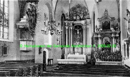 Sdkirchen Kirche Innenansicht um 1950